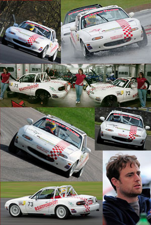 Compilation of Images showing Ben racing